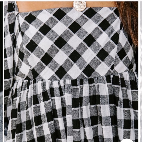 Plaid Babydoll Dress - Picture 3 of 3